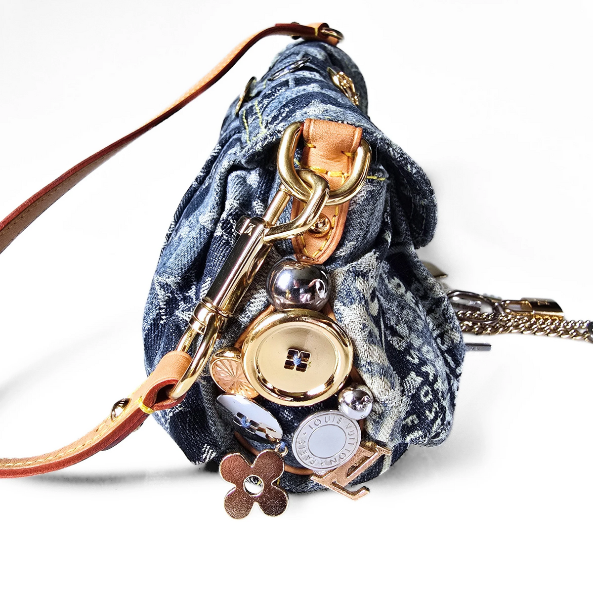 Louis Vuitton x Judy Blame Limited Edition Denim Raye Pleaty with Charms