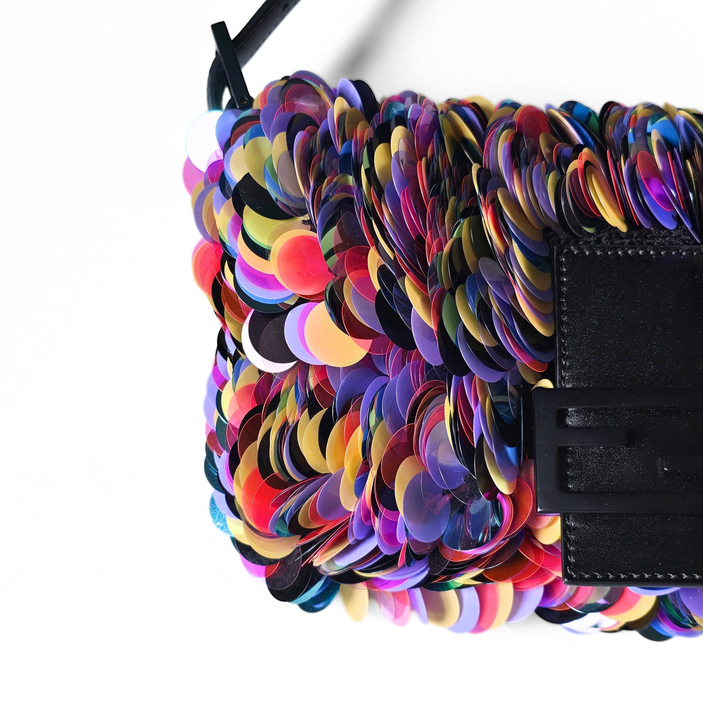 Fendi Baguette Paillettes Swirl Stitch Sequins