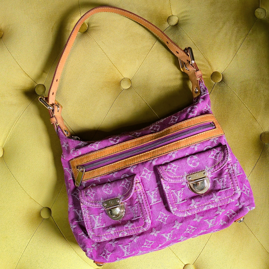 Louis Vuitton Denim Baggy PM Pink Vintage
