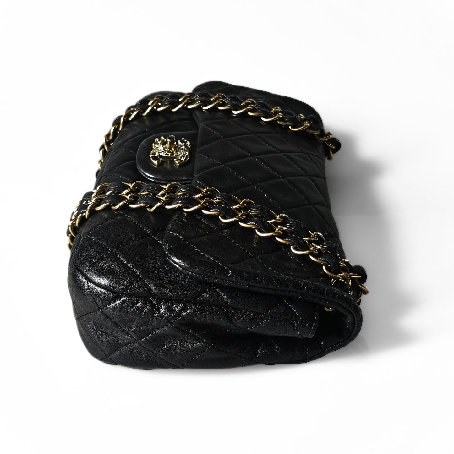 Chanel Precious Gem Turn Lock Single Flap Bag