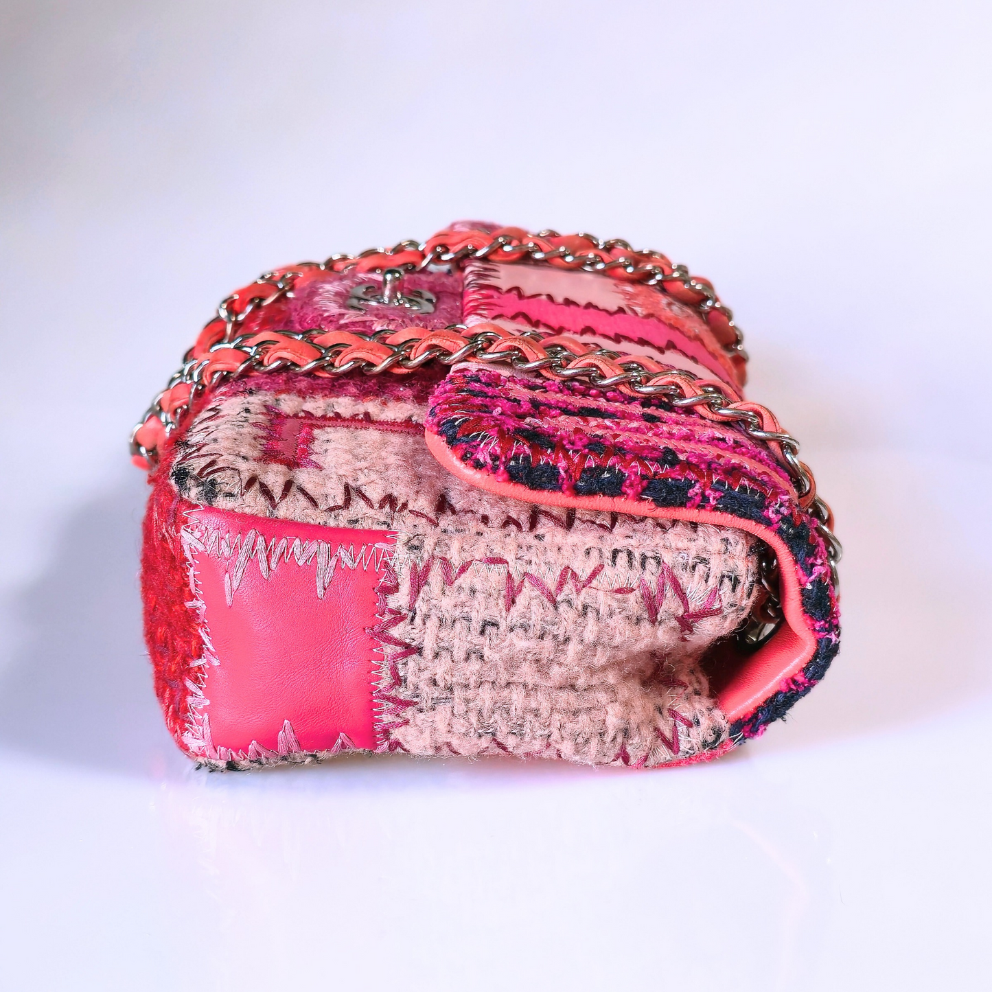 Chanel Medium Patchwork Flap Bag Pink/Red