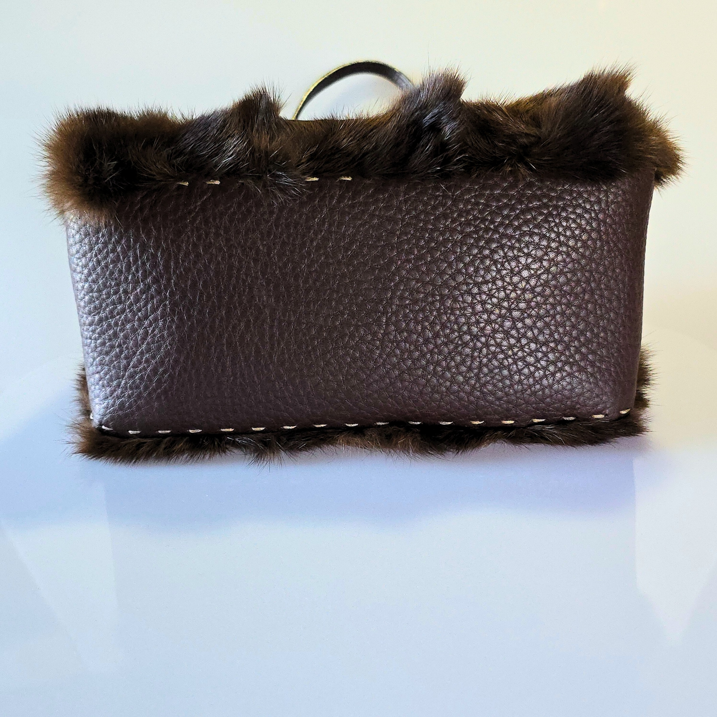 Fendi Rabbit Fur Selleria Mini Mama Baguette