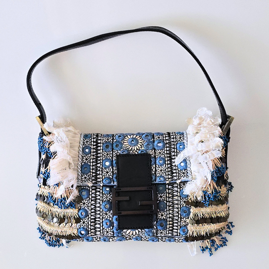 Fendi Baguette Beaded Fringe with Mirror Detail