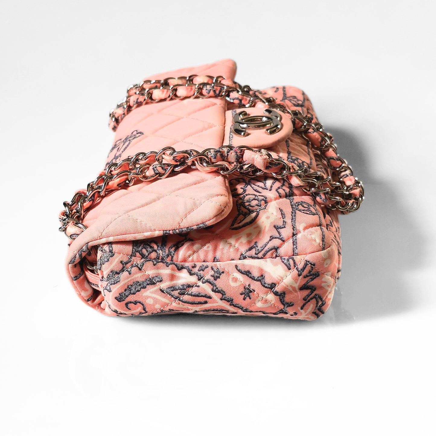 Chanel Paisley Bandana Flap Bag Pink
