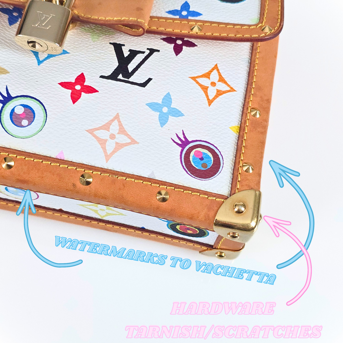 Louis Vuitton Limited Edition Takashi Murakami "Eye Miss You" Multicolor Trunk Shoulder Bag