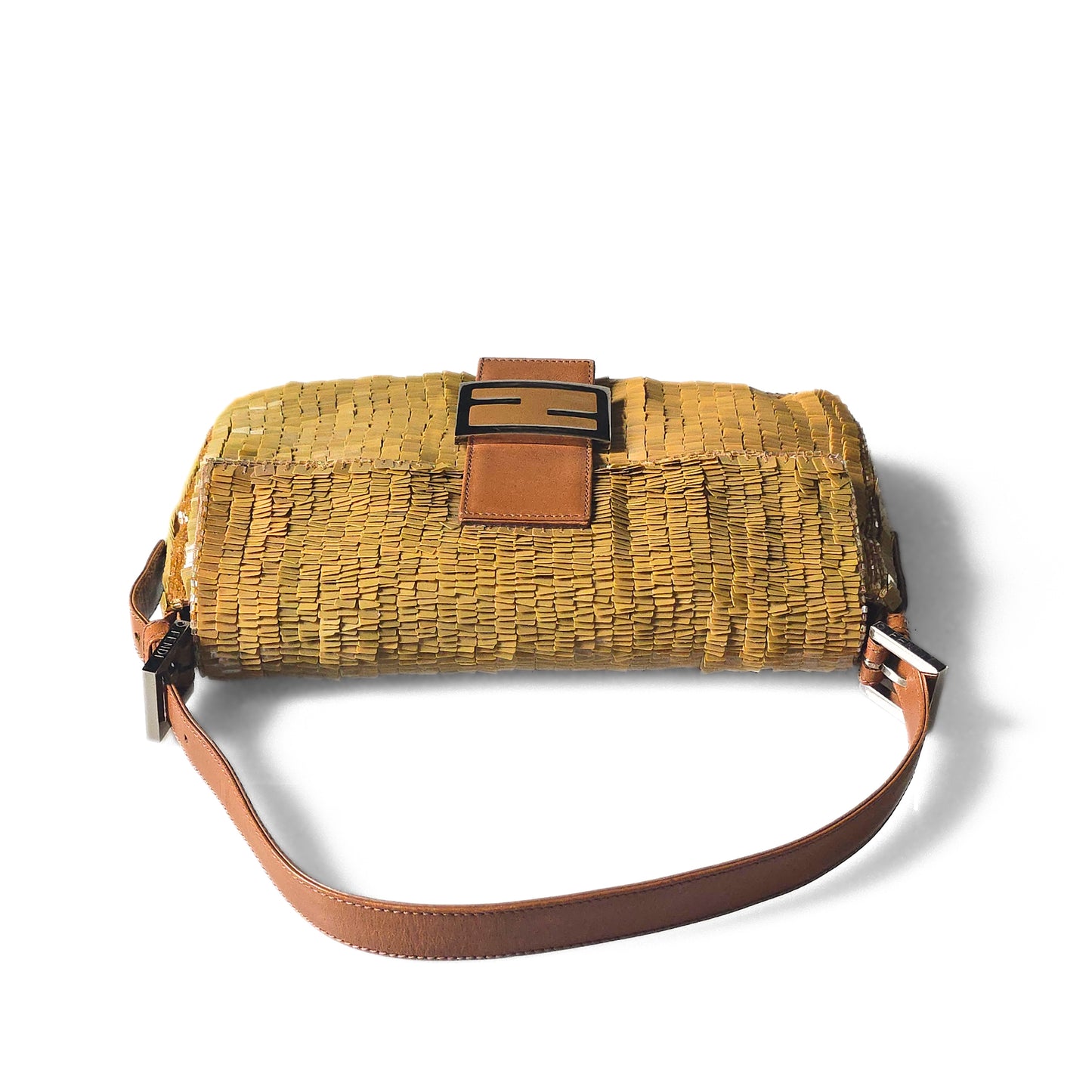 Fendi Baguette Caramel Brown Sequins