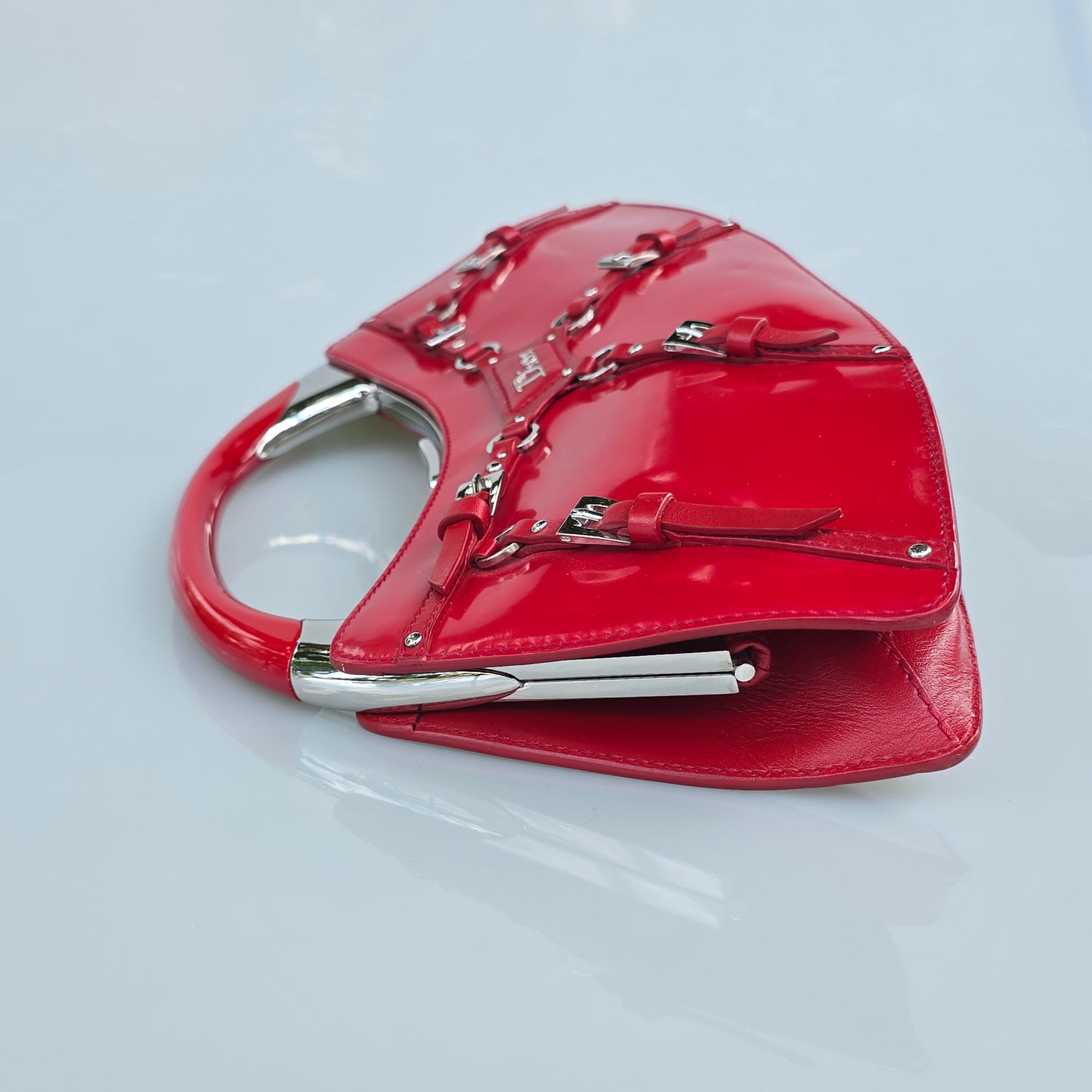 Dior Bondage Bag Red Patent Leather