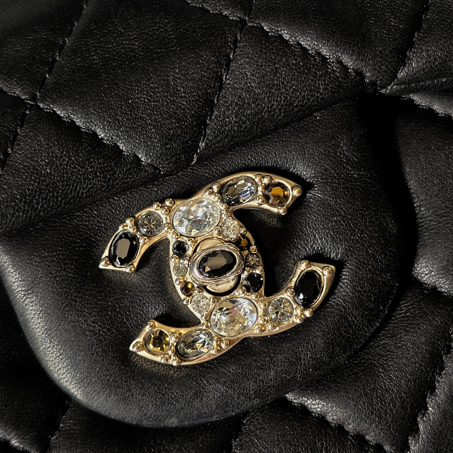 Chanel Precious Gem Turn Lock Single Flap Bag