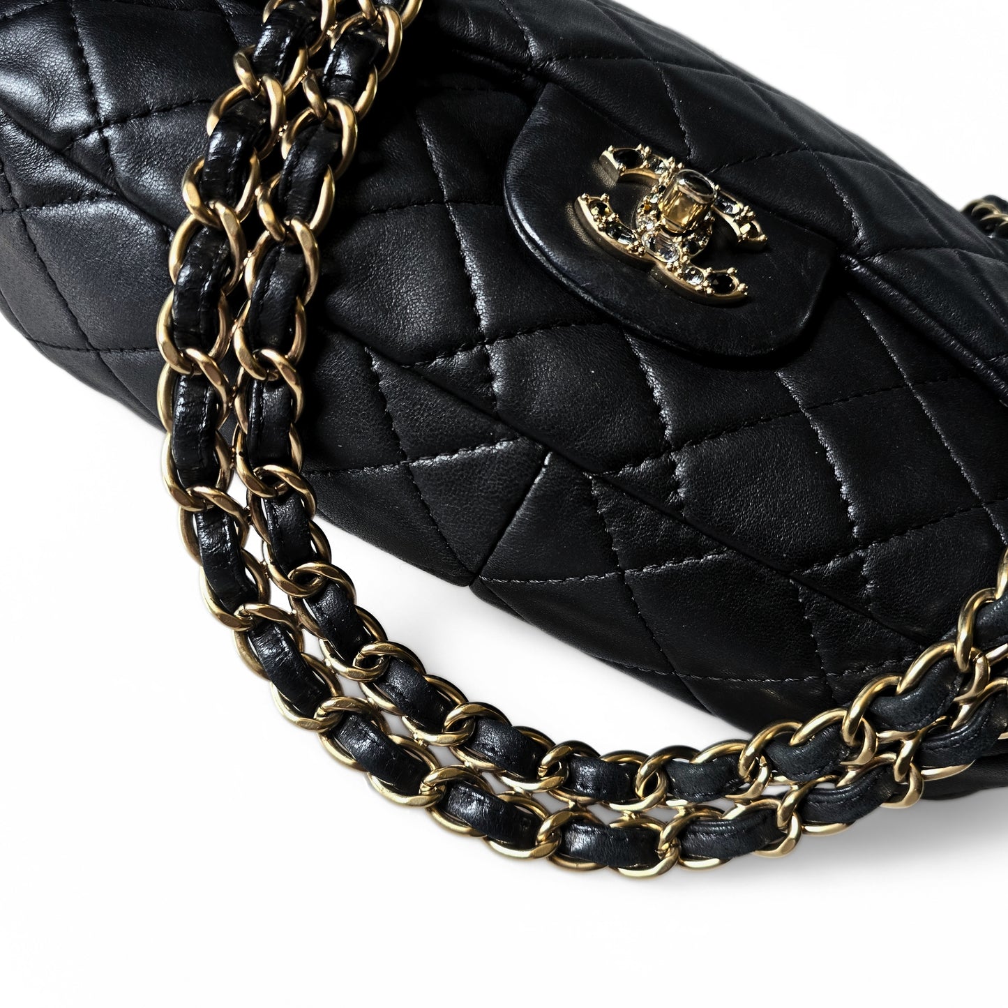 Chanel Precious Gem Turn Lock Single Flap Bag