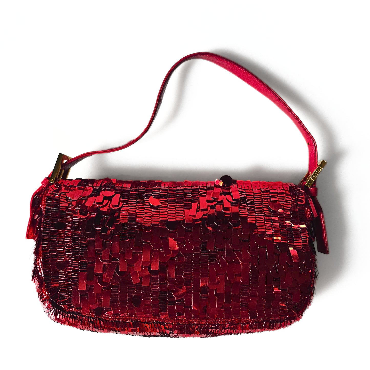 Fendi Baguette Ruby Red Sequins