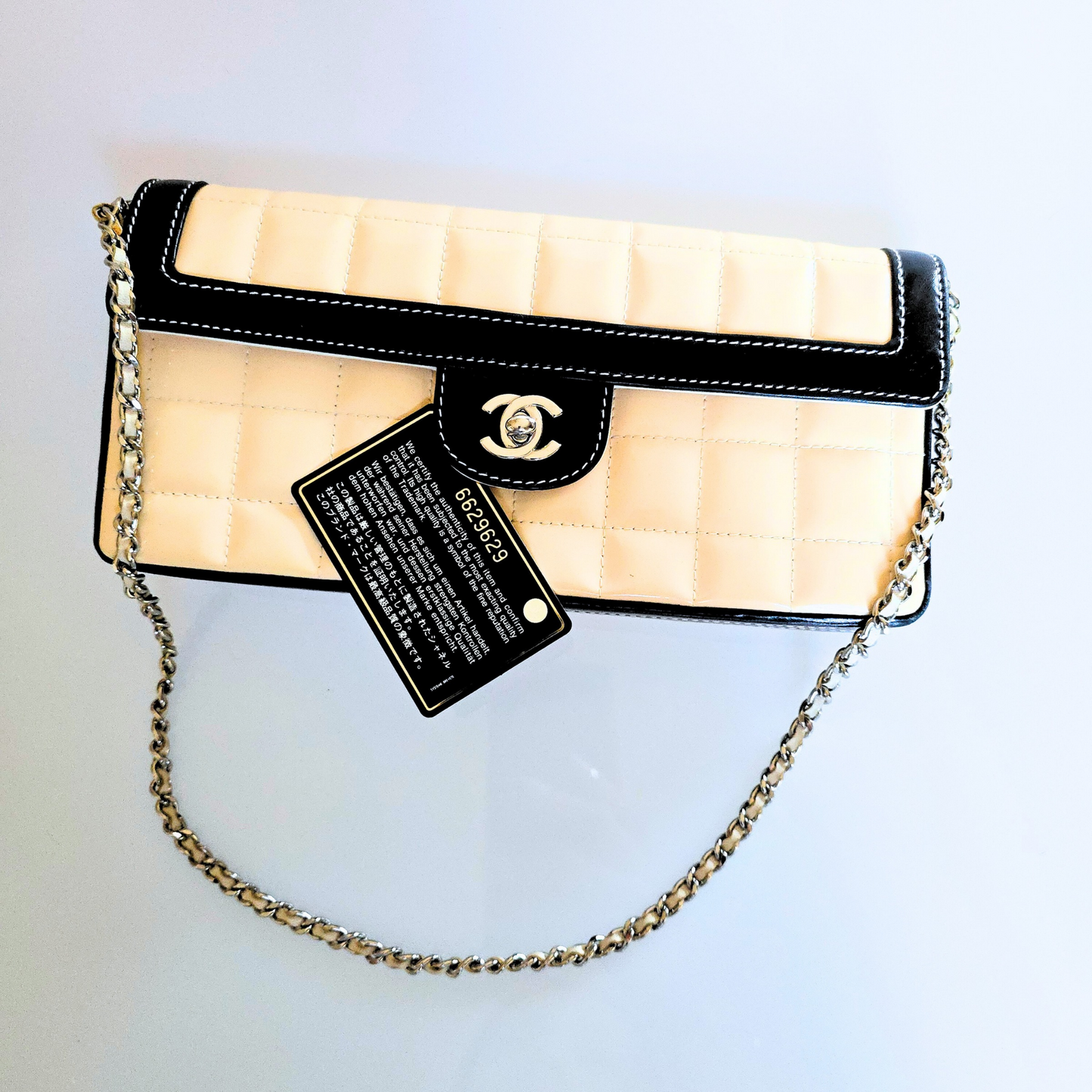 Chanel East West Two-Toned Chocolate Bar Bag