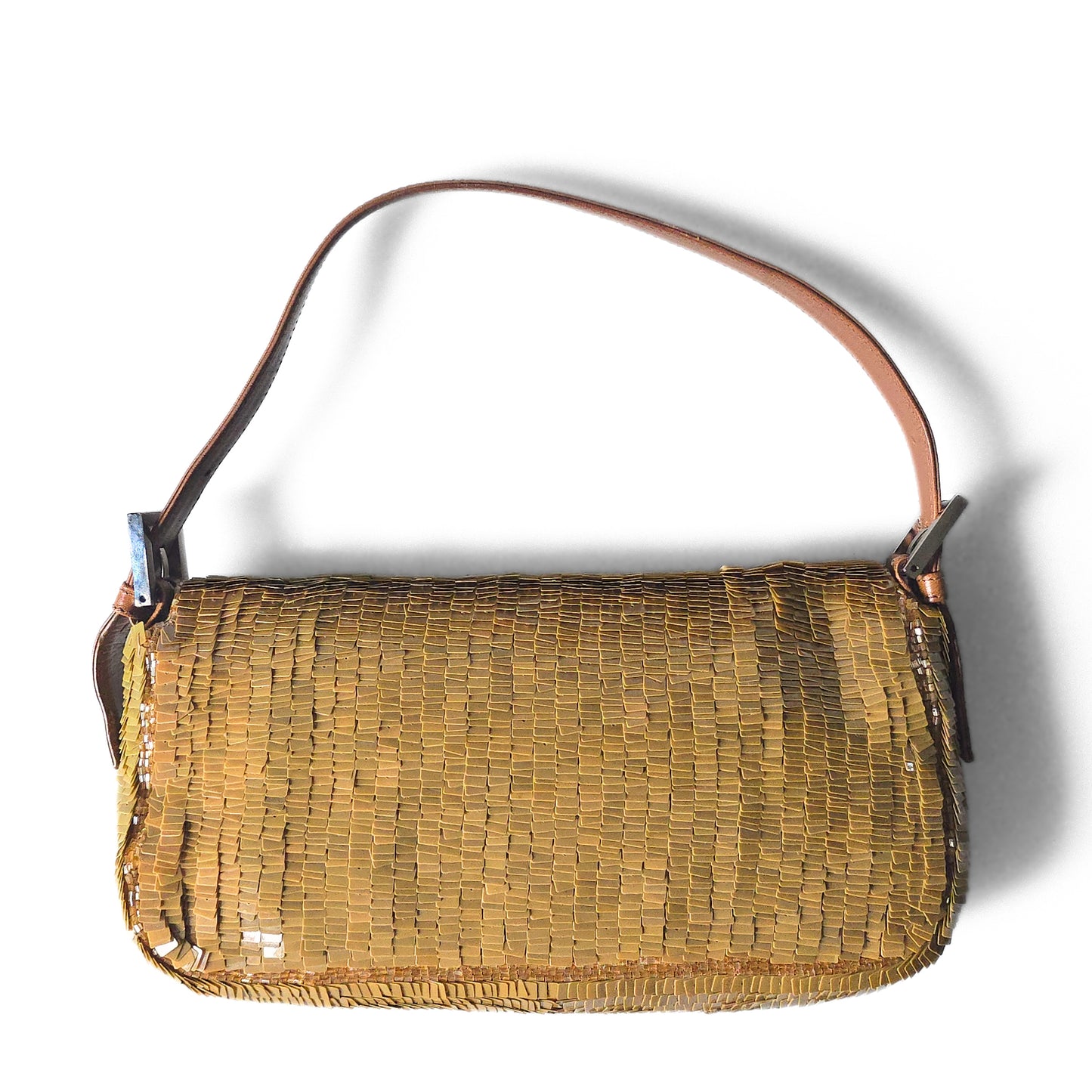 Fendi Baguette Caramel Brown Sequins