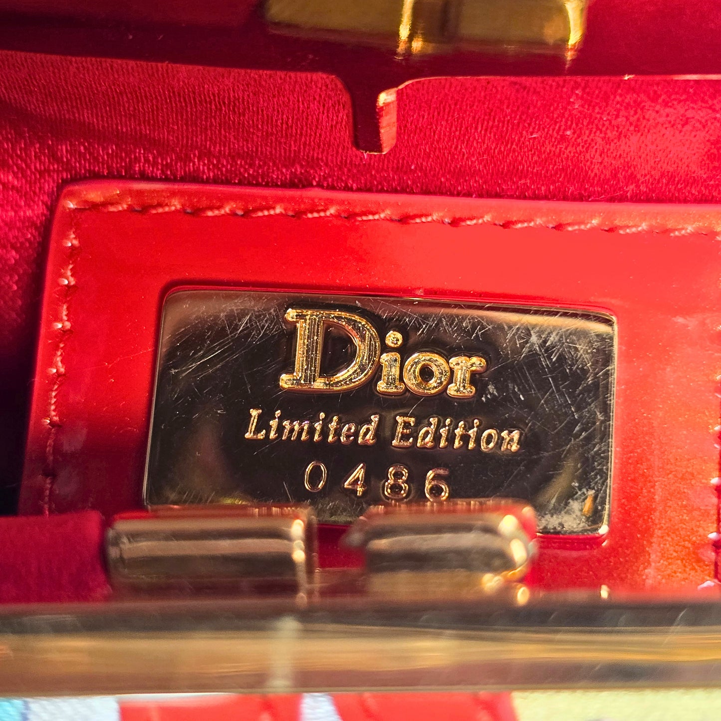 Dior Limited Edition 2003 Runway Floral Print Silk Mini Frame Saddle Bag Front Tassel Detail