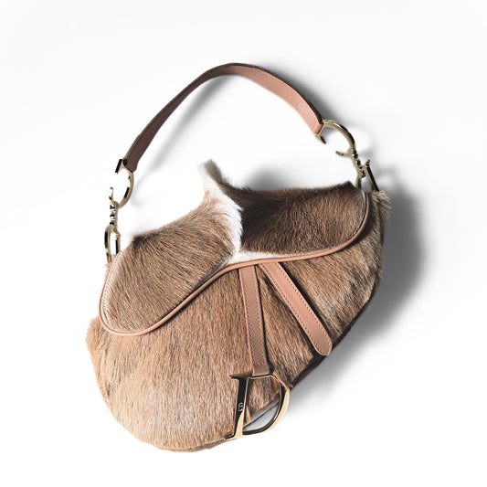 Dior Pony-Hair Mohawk Saddle Bag