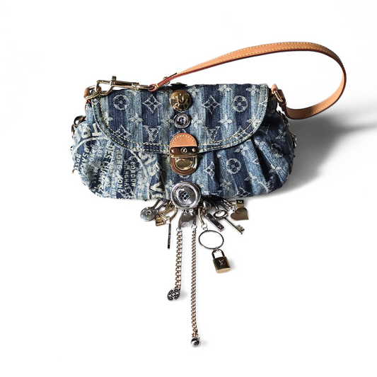 Louis Vuitton x Judy Blame Limited Edition Denim Raye Pleaty with Charms