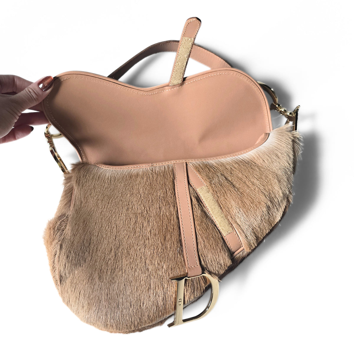Dior Pony-Hair Mohawk Saddle Bag