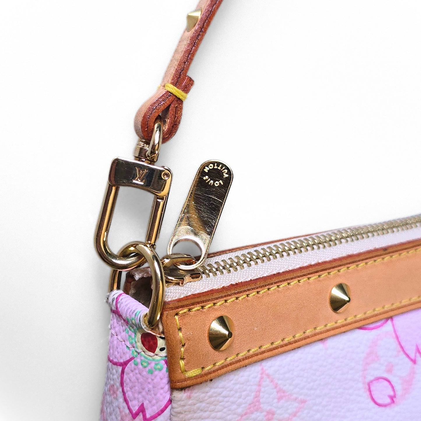 Louis Vuitton Limited Edition Takashi Murakami Cherry Blossom Pochette Pink