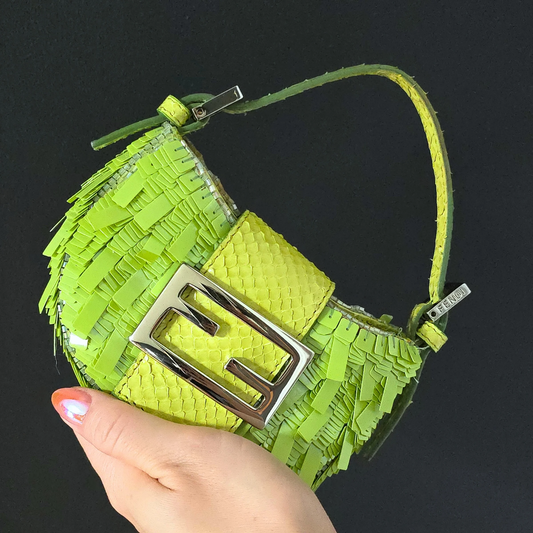 Fendi Croissant Sequins Snakeskin
