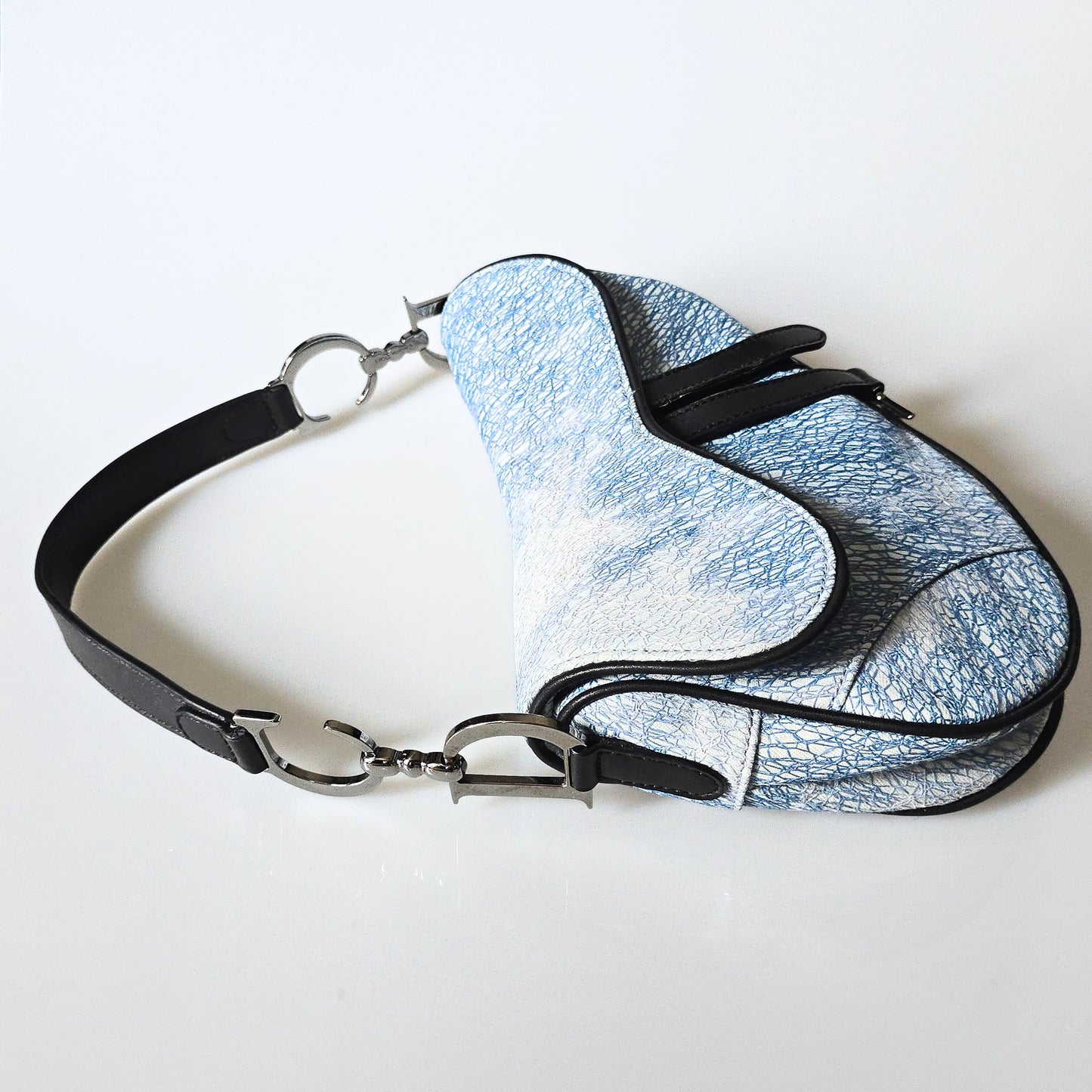 Dior Saddle Bag Denim Tye-Dye Sequin Filigree