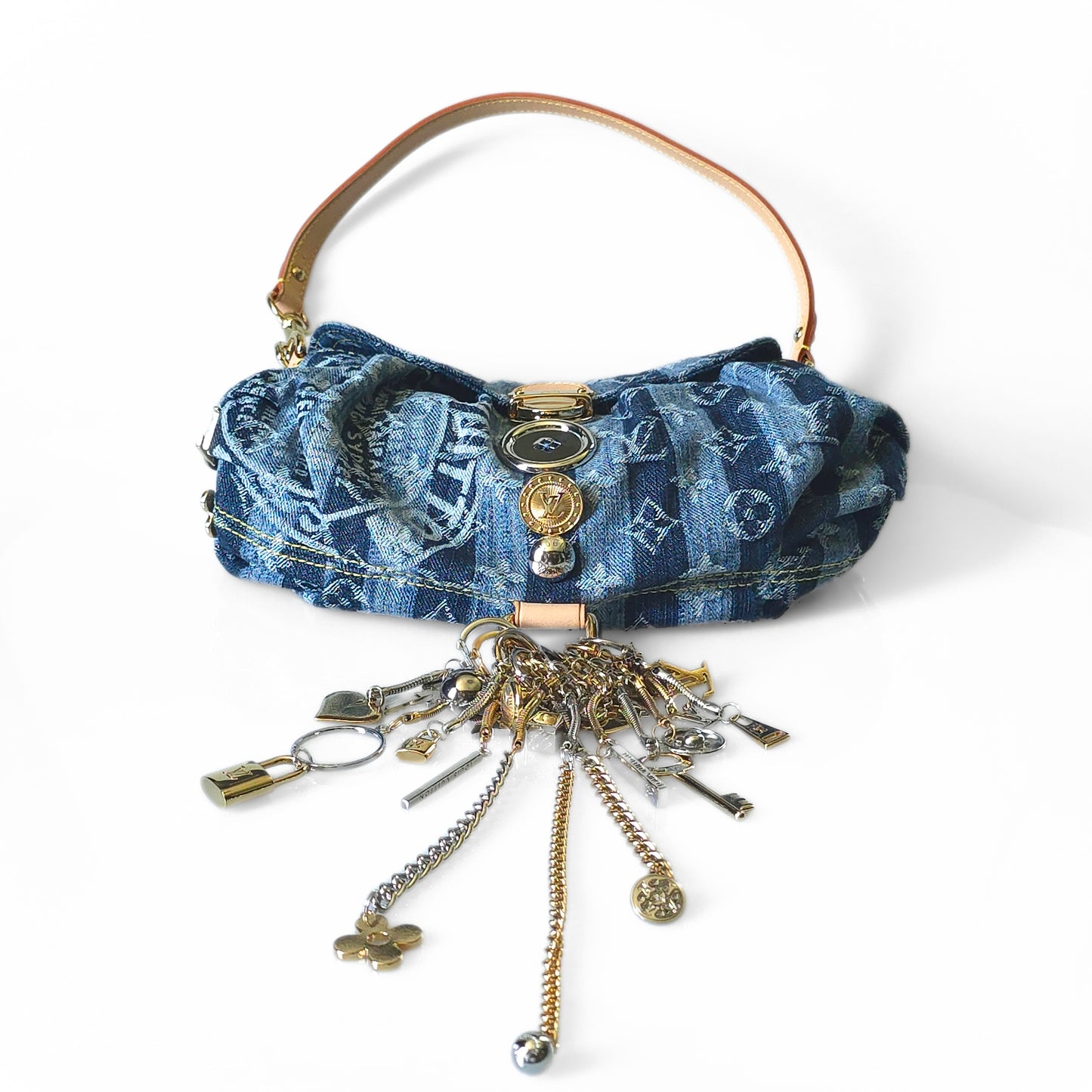 Louis Vuitton Limited Edition 2006 Mini Pleaty Denim Raye with Charms