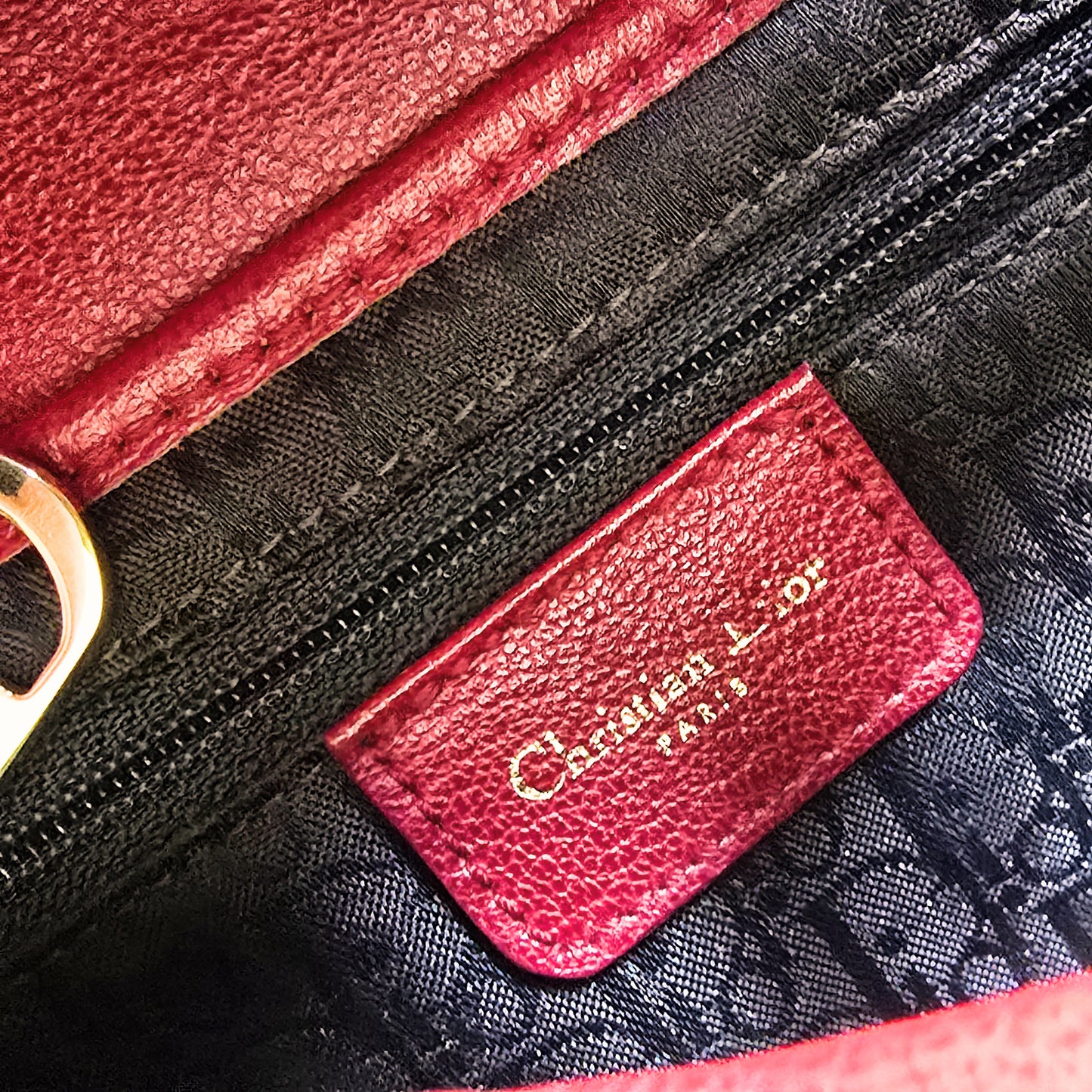 Dior Saddle Bag Leopard Pony-Hair Red Leather Detail