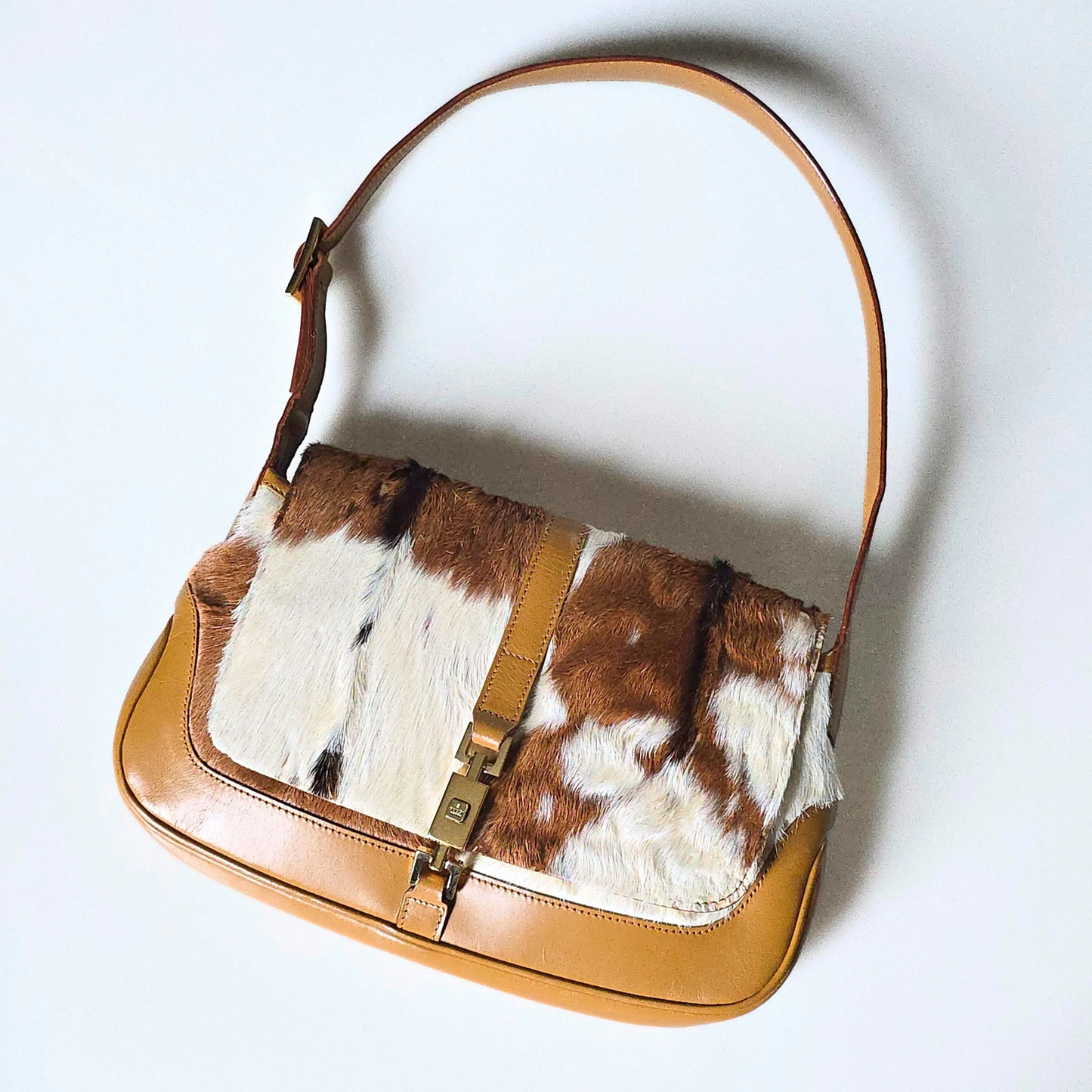 Gucci Jackie Small Flap Cow Print