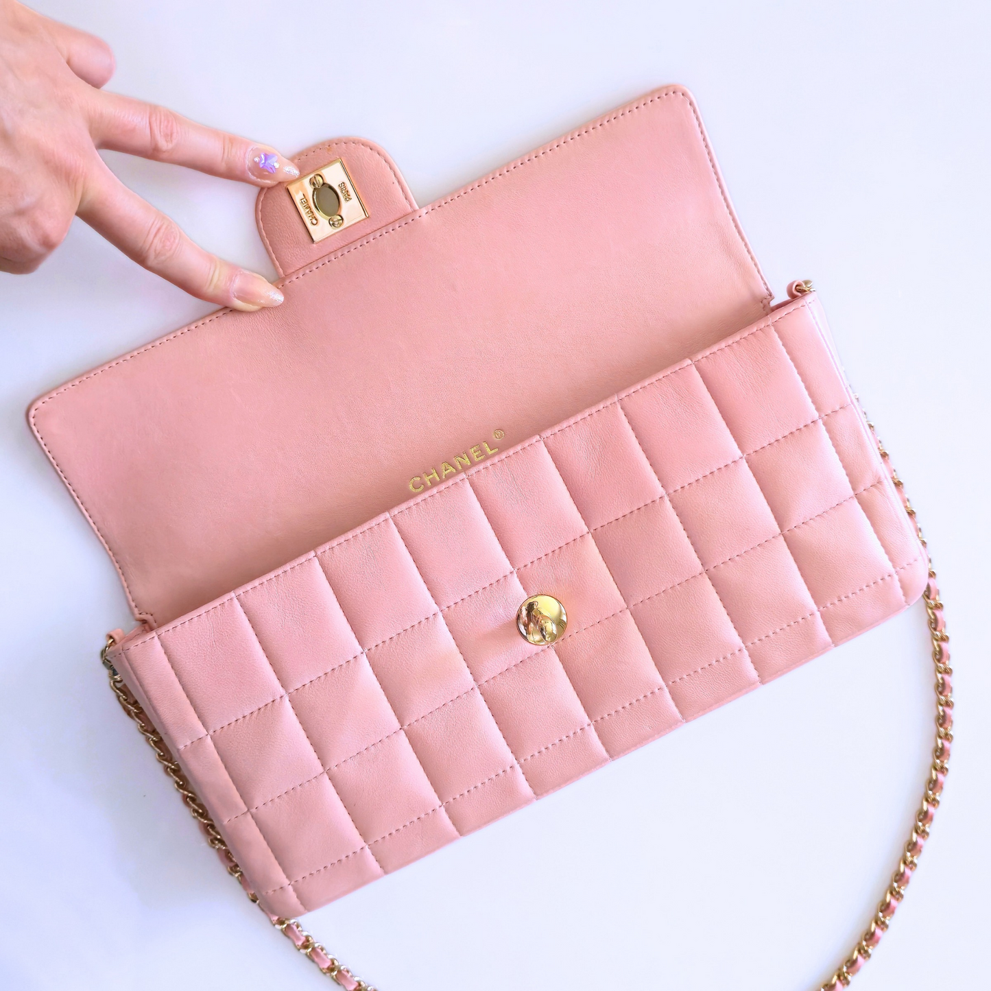 Chanel East West Chocolate Bar Bag