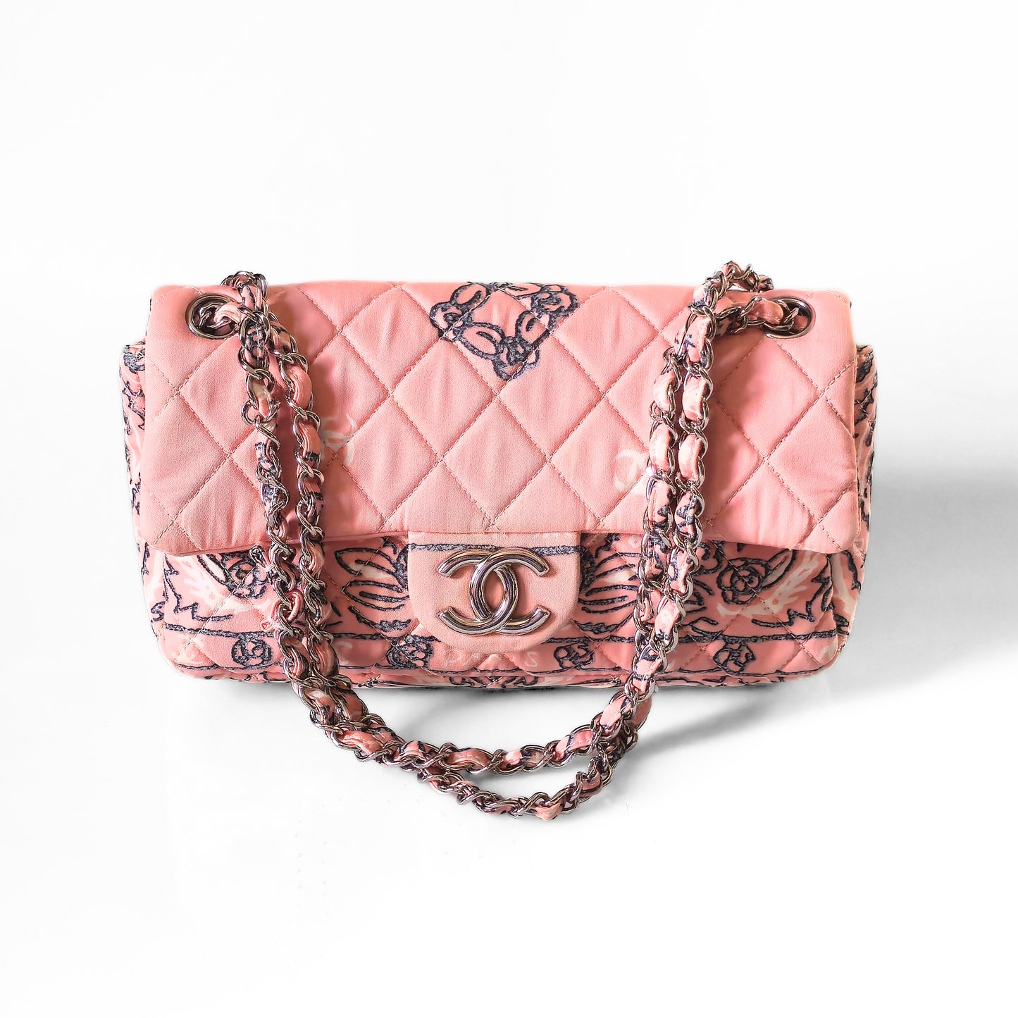 Chanel Paisley Bandana Flap Bag Pink