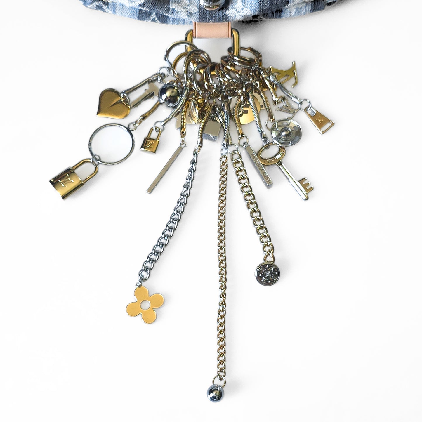 Louis Vuitton Limited Edition 2006 Mini Pleaty Denim Raye with Charms