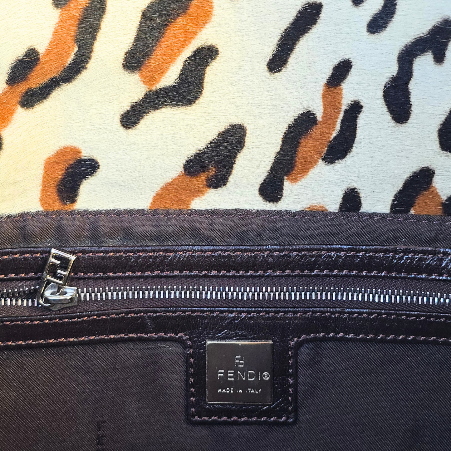 Fendi Baguette Leopard Print Pony Hair