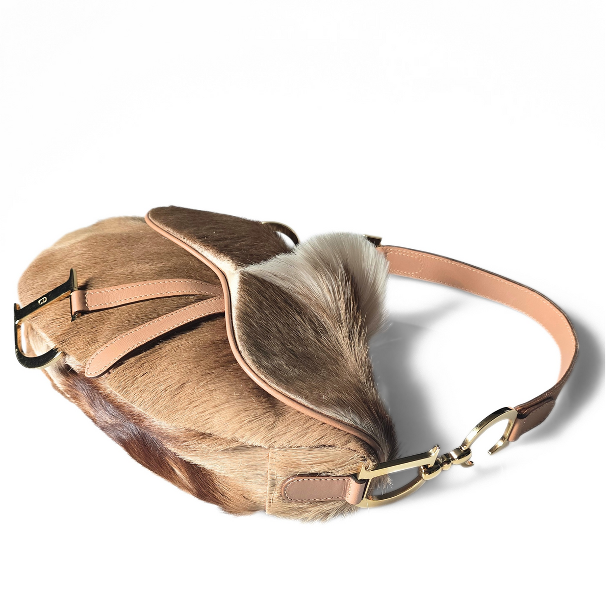 Dior Pony-Hair Mohawk Saddle Bag