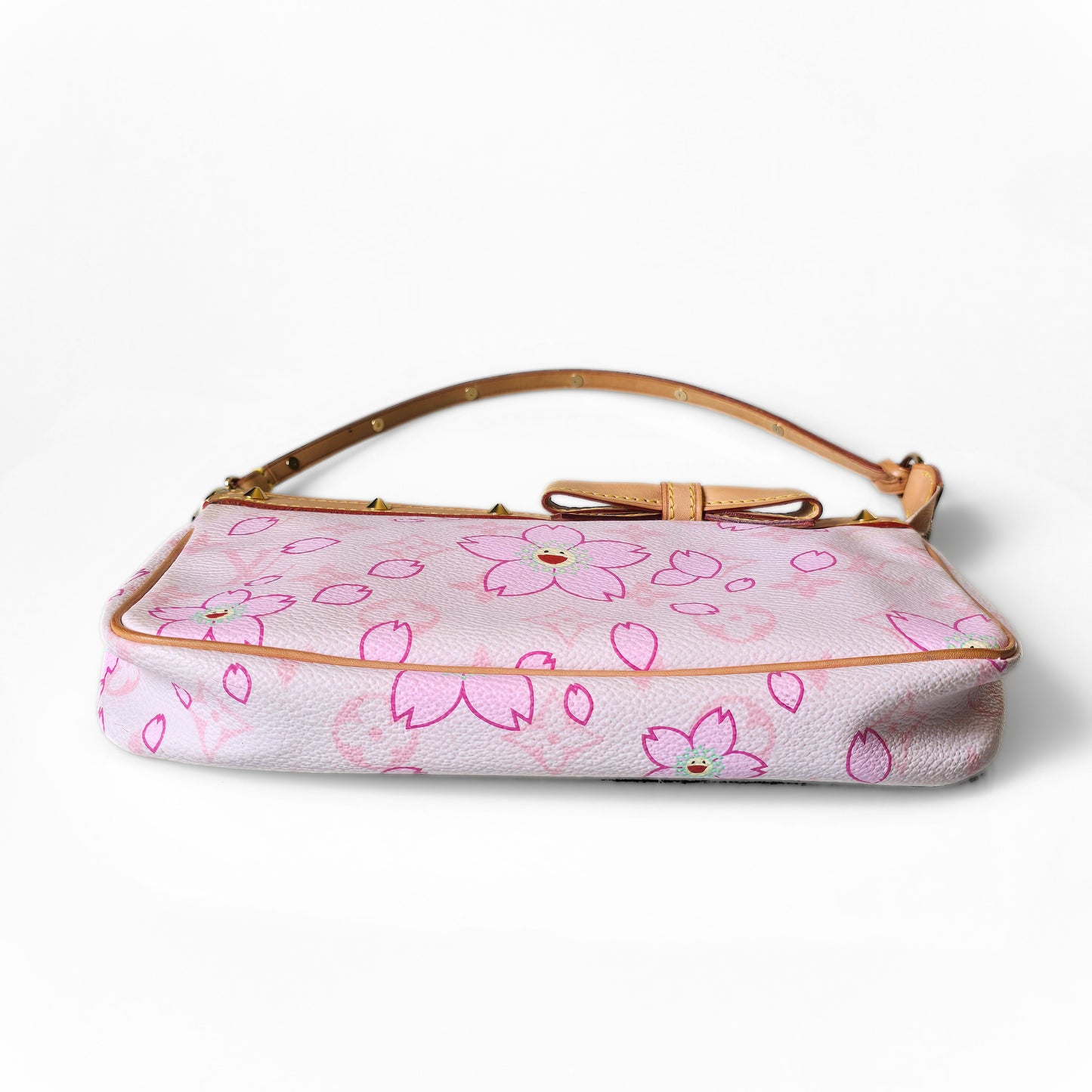 Louis Vuitton Limited Edition Takashi Murakami Cherry Blossom Pochette Pink