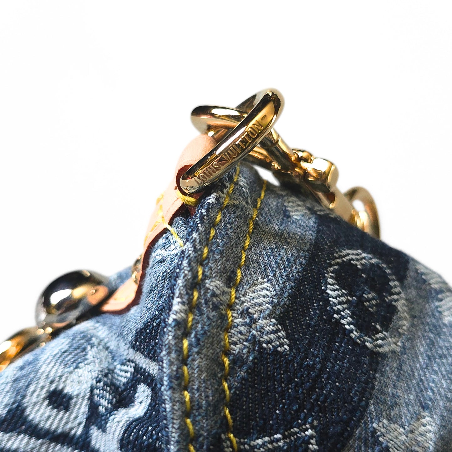 Louis Vuitton Limited Edition 2006 Mini Pleaty Denim Raye with Charms