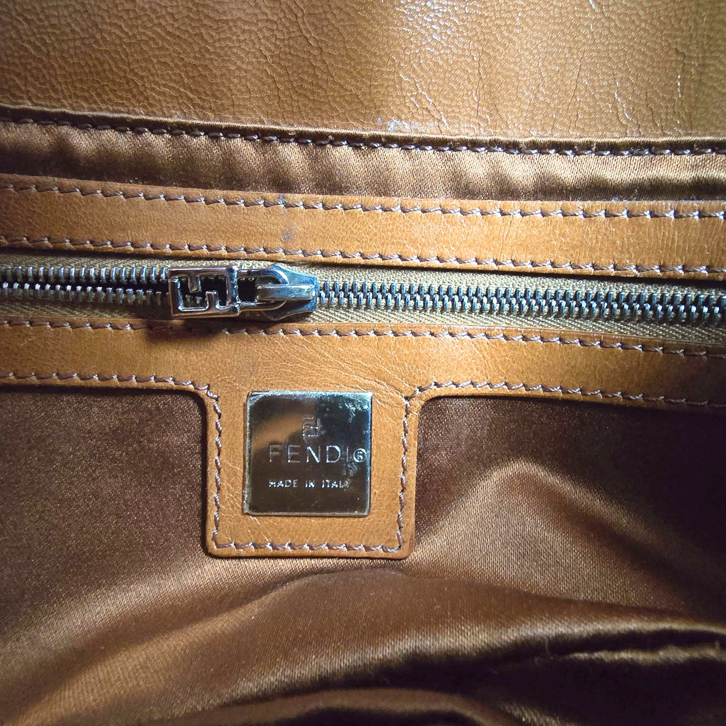 Fendi Baguette Caramel Brown Sequins
