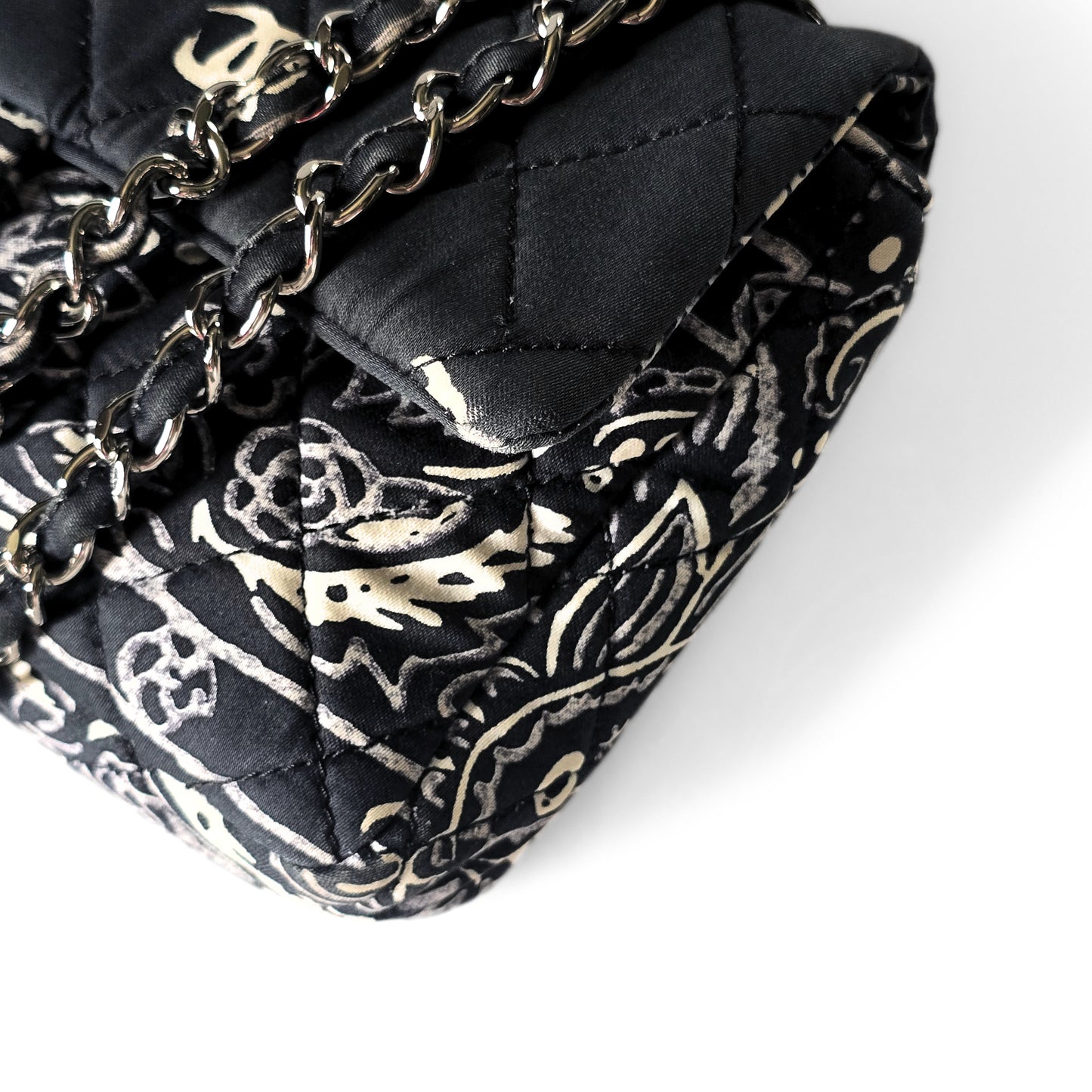Chanel Paisley Bandana Flap Bag Black