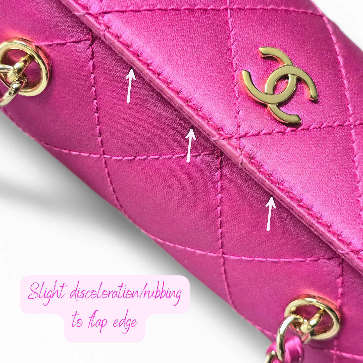 Chanel Mini Satin Barrel Bag Fuchsia Pink