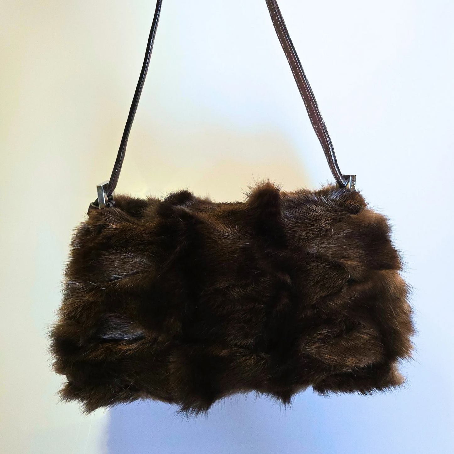 Fendi Rabbit Fur Selleria Mini Mama Baguette