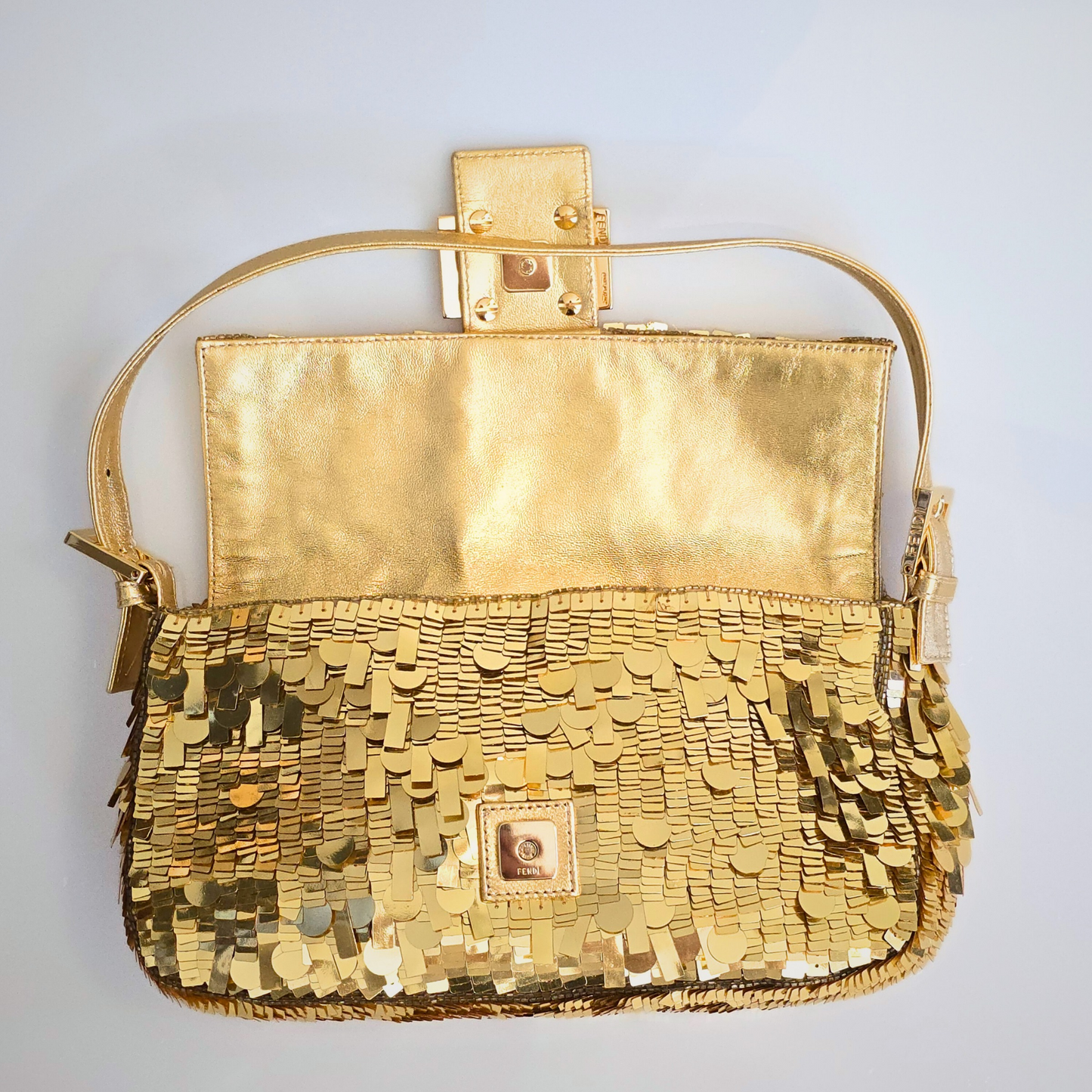 Fendi Baguette Sequins Gold
