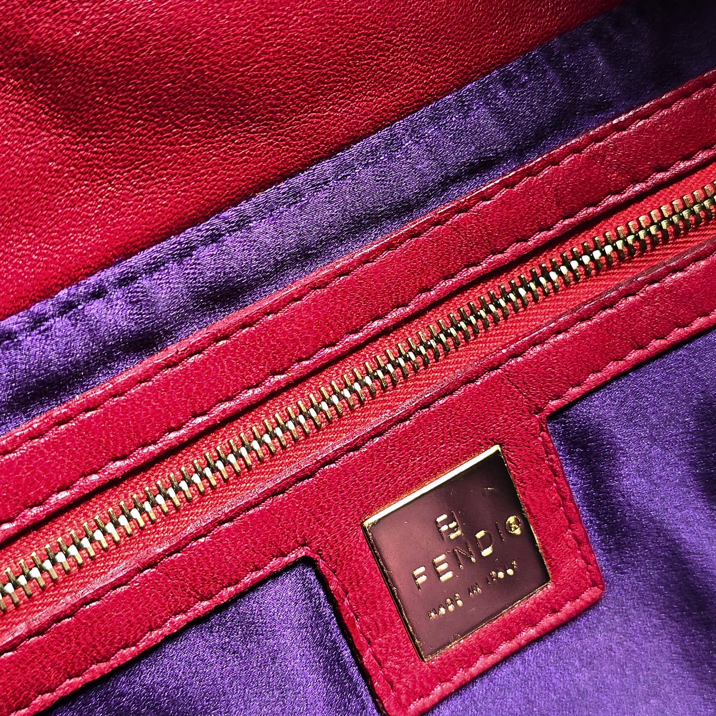 Fendi Baguette Ruby Red Sequins