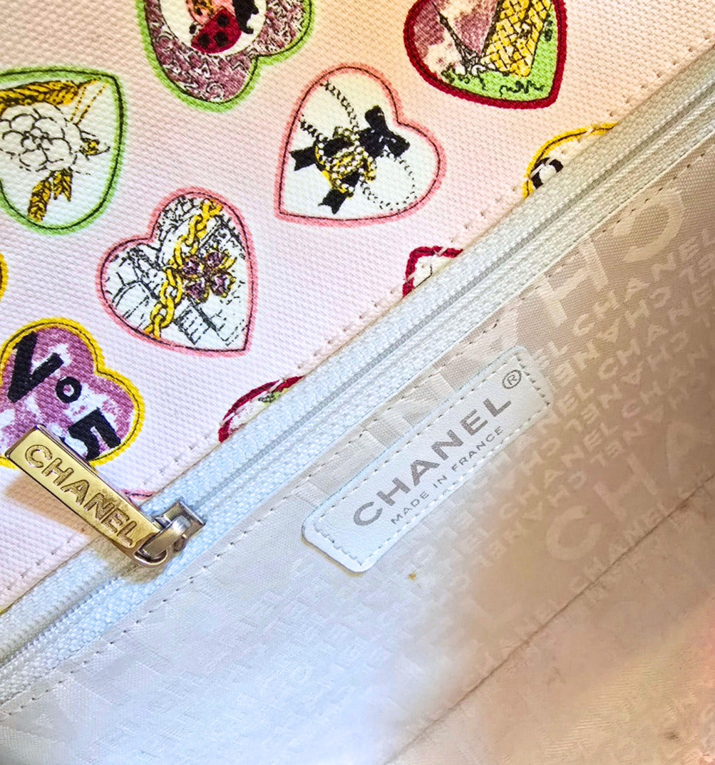 Chanel Valentine Canvas Single Flap Bag Pink