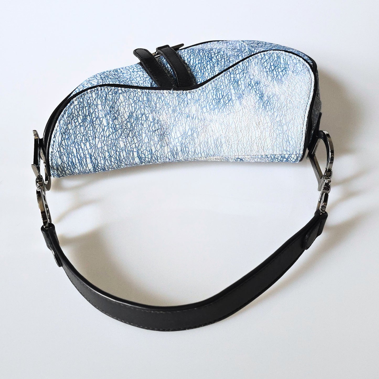 Dior Saddle Bag Denim Tye-Dye Sequin Filigree