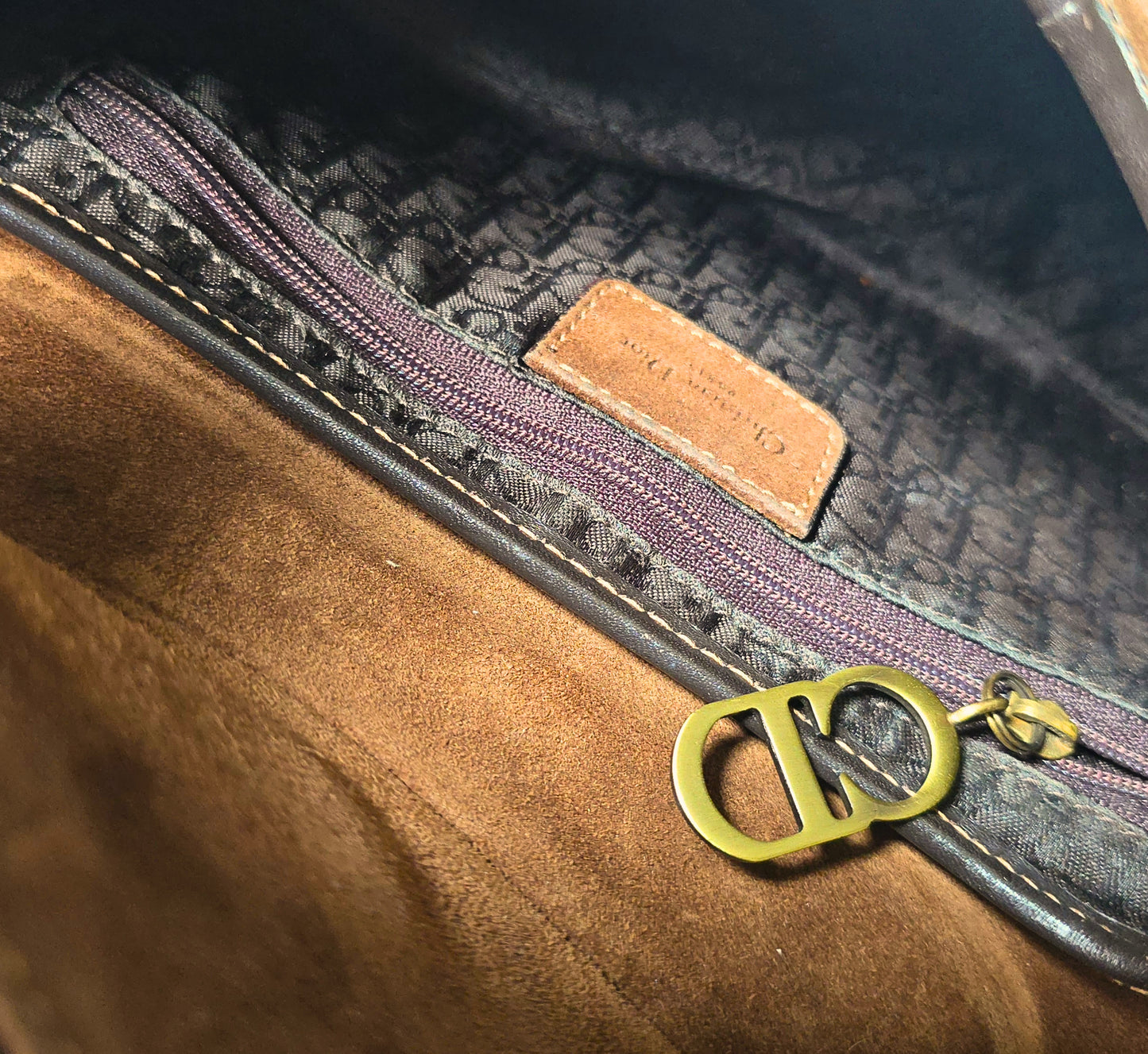 Dior Saddle Bag Ombre Pony-Hair Embossed