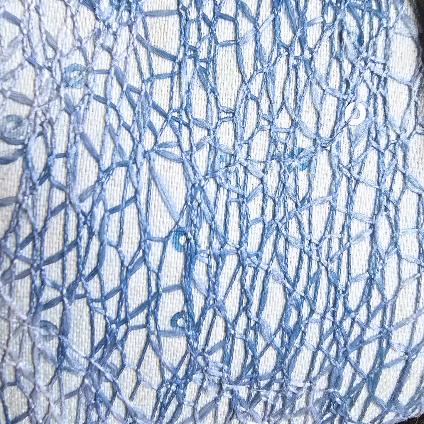 Dior Saddle Bag Denim Tye-Dye Sequin Filigree