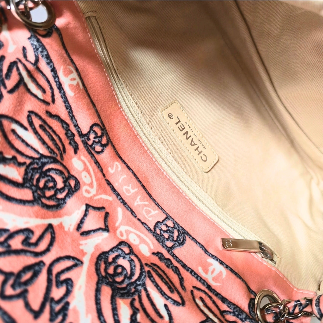 Chanel Paisley Bandana Flap Bag Pink