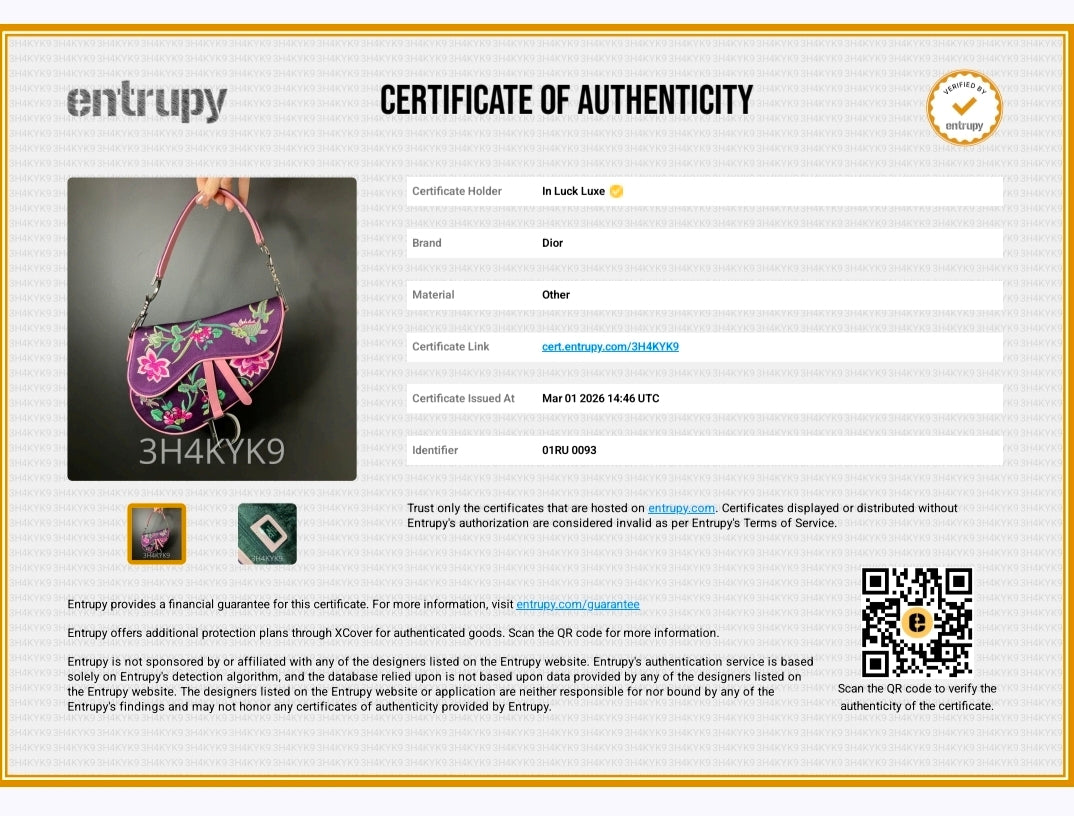 Dior Limited Edition Koi Fish Saddle Bag Purple Satin