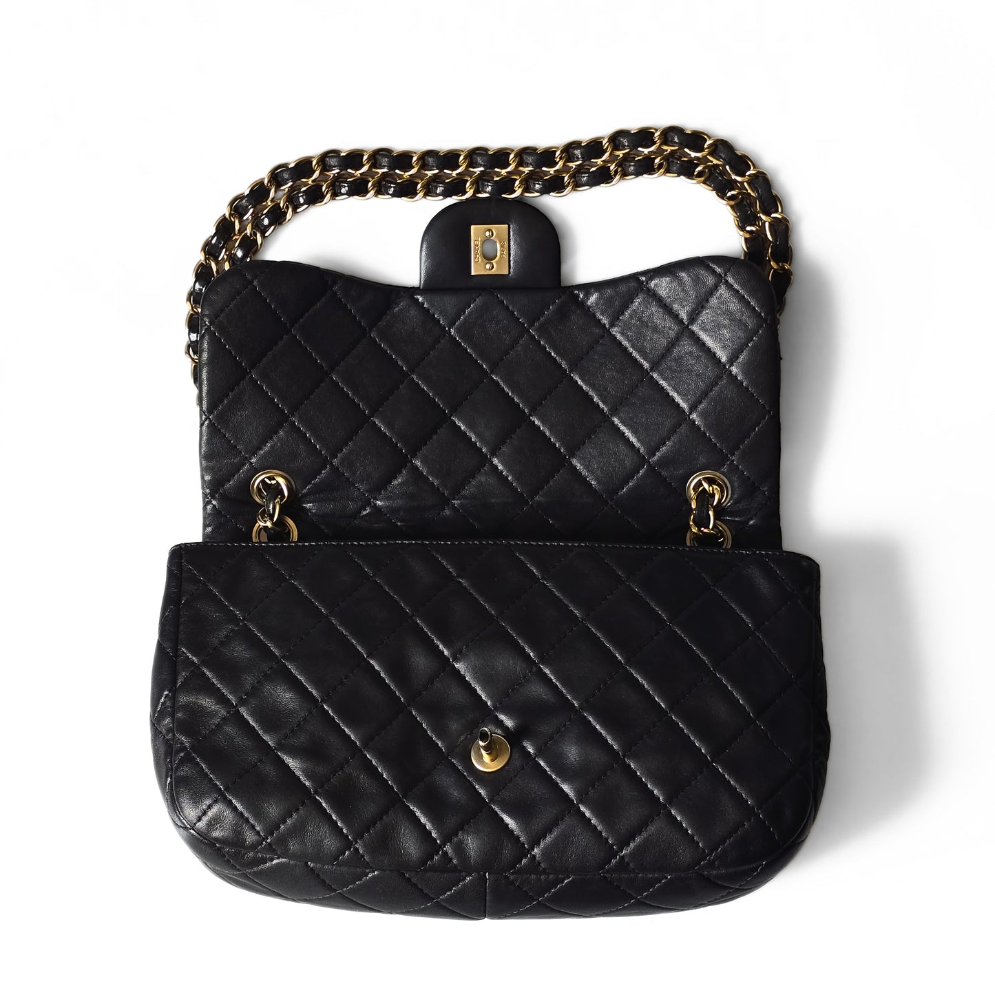 Chanel Precious Gem Turn Lock Single Flap Bag