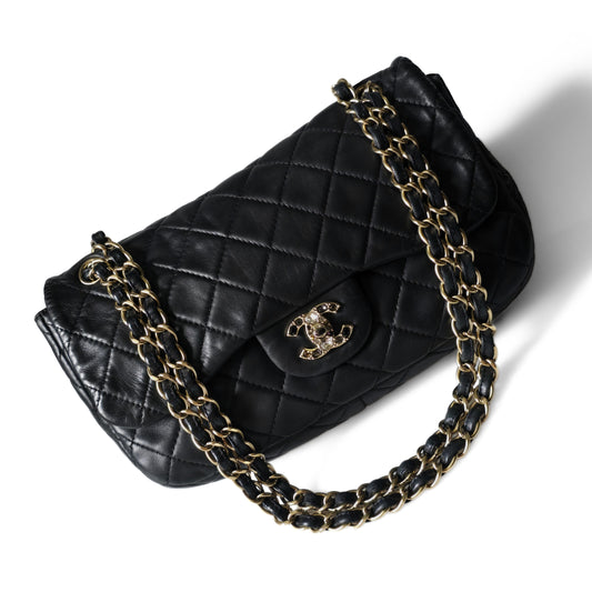 Chanel Precious Gem Turn Lock Single Flap Bag