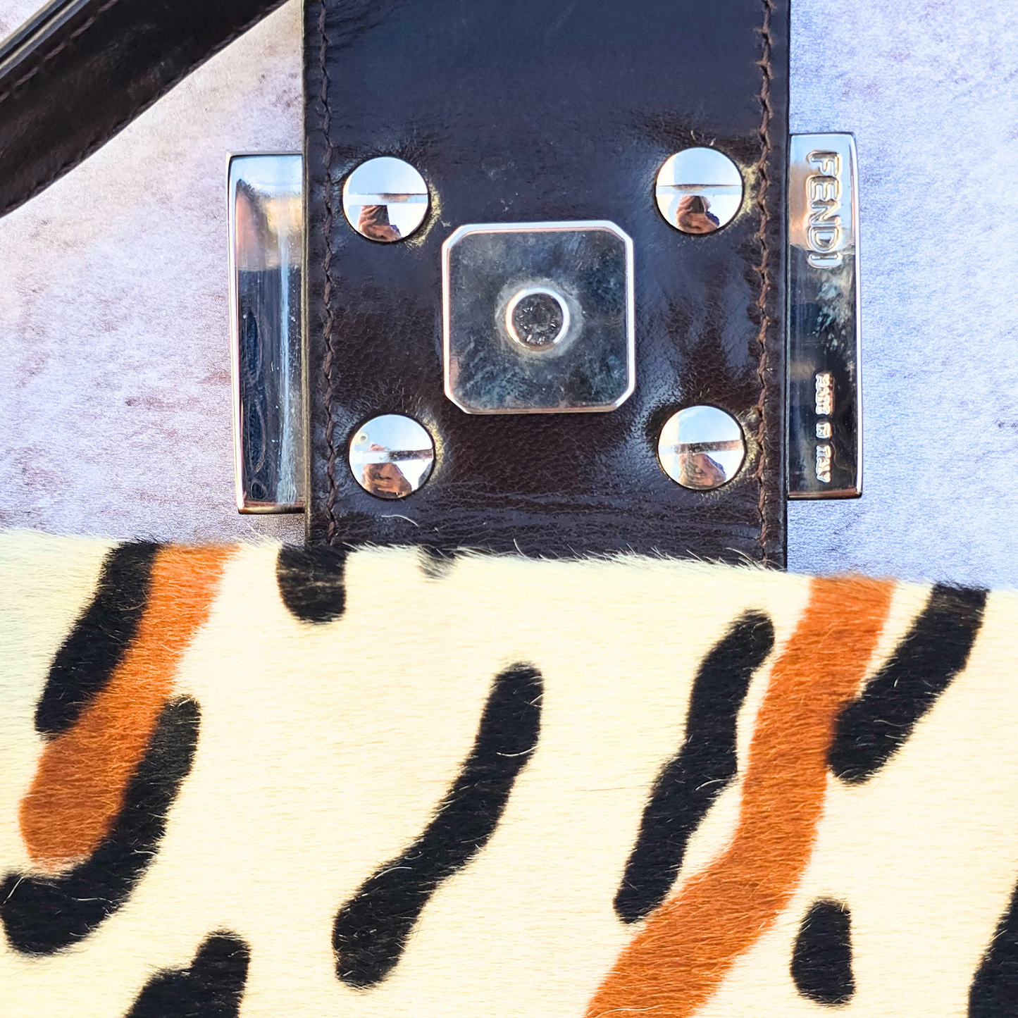 Fendi Baguette Leopard Print Pony Hair