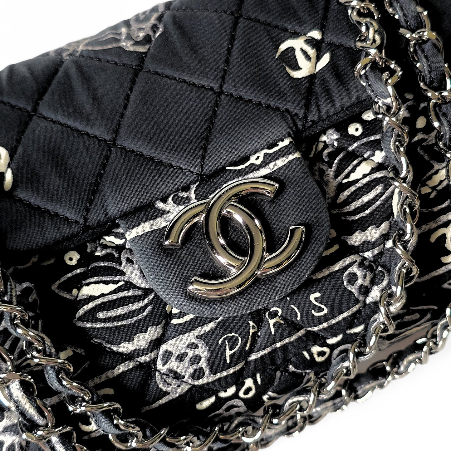 Chanel Paisley Bandana Flap Bag Black