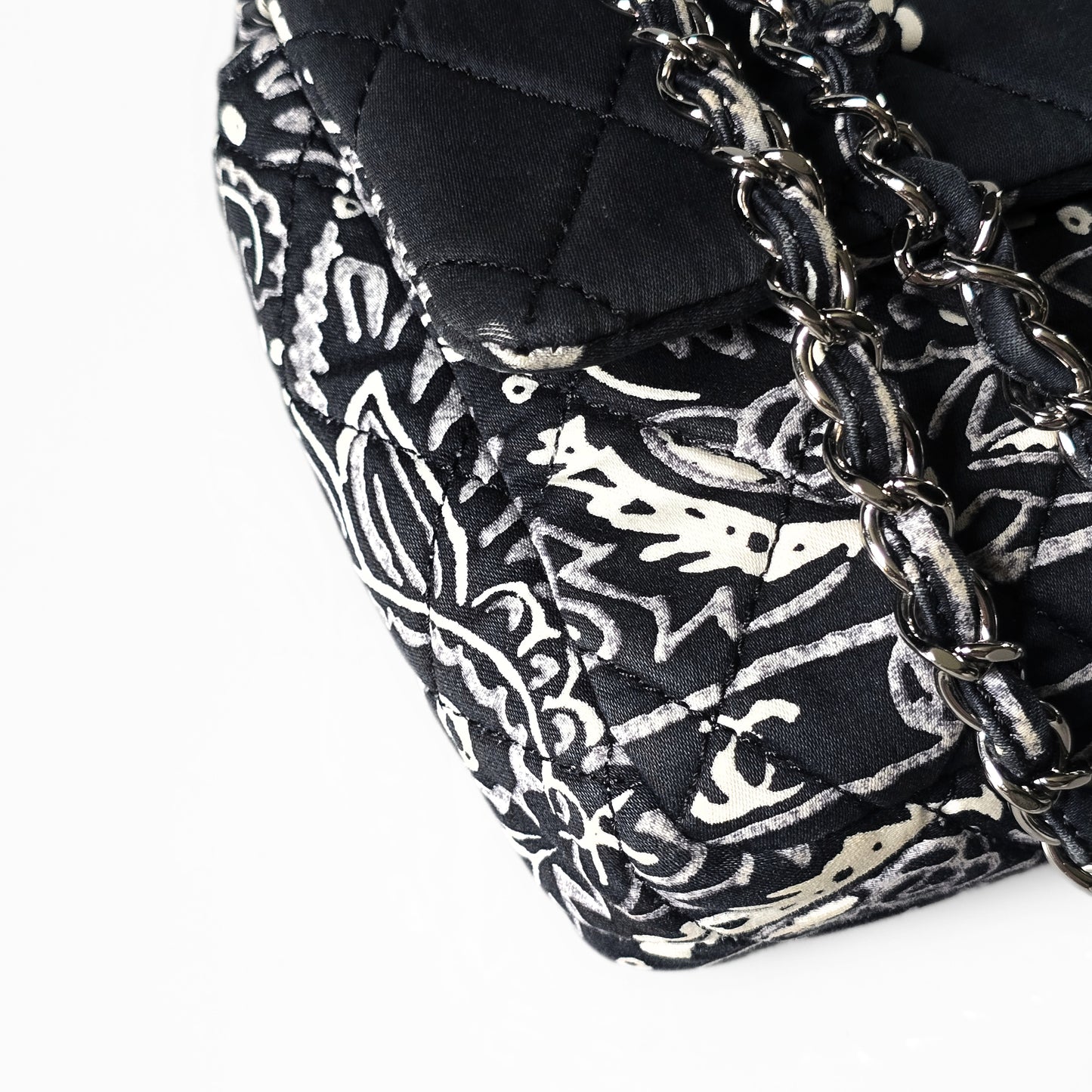 Chanel Paisley Bandana Flap Bag Black